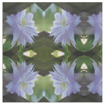 Lavender Clematis Flower Nestled In Trellis  Fabric