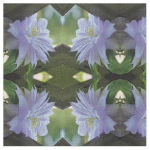 Lavender Clematis Flower Nestled In Trellis Fabric