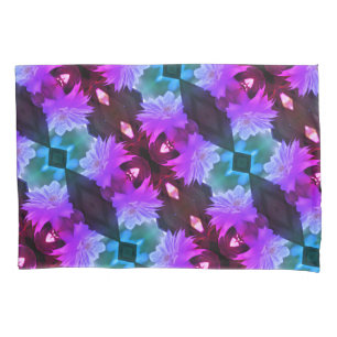 Lavender Clematis Flower Nestled In Trellis Pillow Case