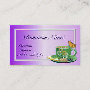 Lavender Coffee Cup Business Card