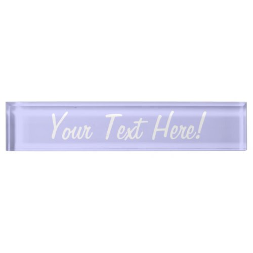Lavender color accent decor ready to customize nameplate
