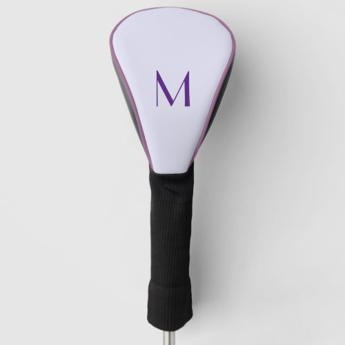 lavender color _ add monogram  golf head cover