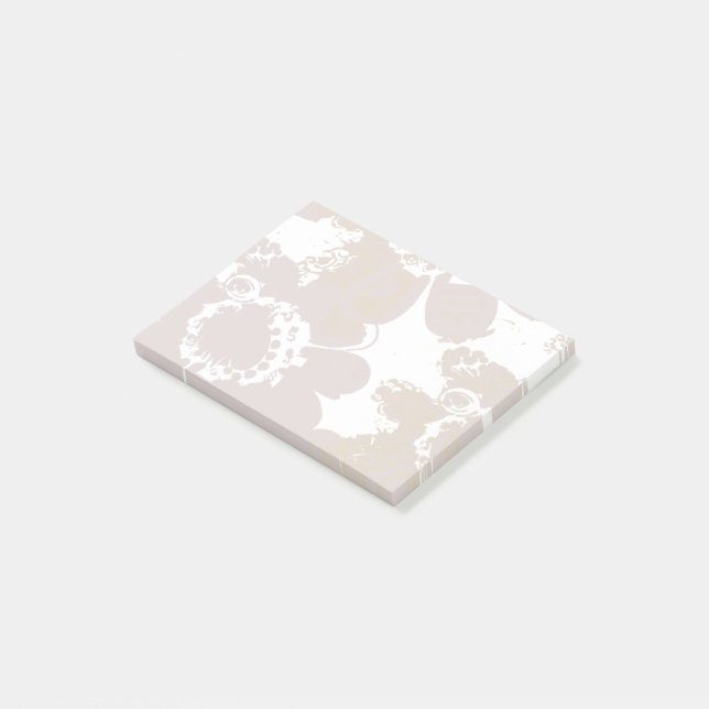 Lavender Color Floral Personal Stationery Post-it Notes (Angled)
