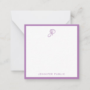 Lavender Color Handwritten Monogram Template