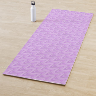 Lavender color wavey geometric pattern yoga mat