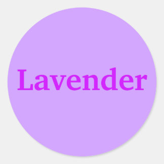 Lavender Color Word Stickers
