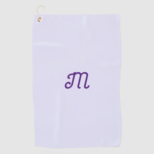 lavender color _ your retro monogram  golf towel