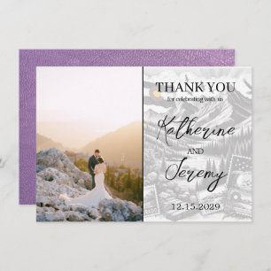 Lavender Colorado Passport Thank You Card