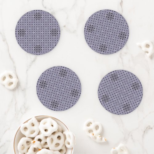 Lavender Colored Abstract Polka Dots Dark g1 Coaster Set