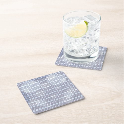 Lavender Colored Abstract Polka Dots Light g9 Square Paper Coaster