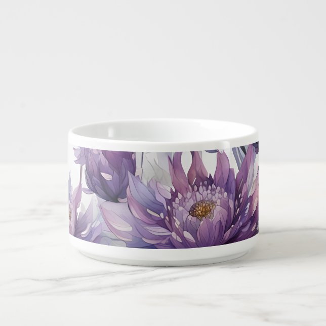 Lavender colored Astrantia Glass Bowl (Center)