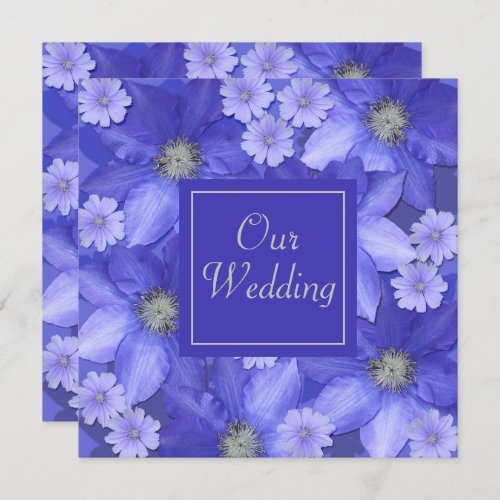 Lavender Colored Floral Wedding Invitation