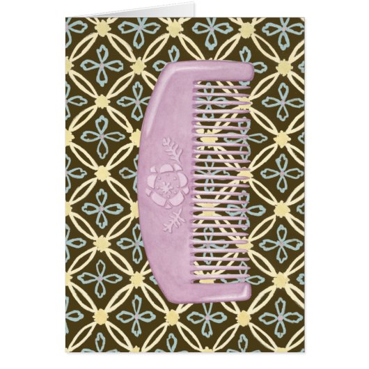 Lavender Comb on Chocolate Background Cards (Front)