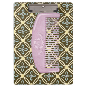 Lavender Comb on Chocolate Background Clipboard