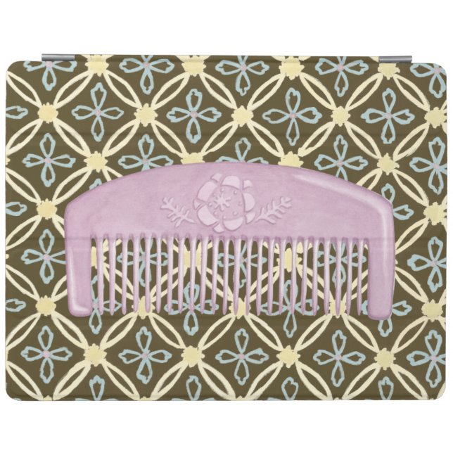 Lavender Comb on Chocolate Background iPad Smart Cover (Horizontal)