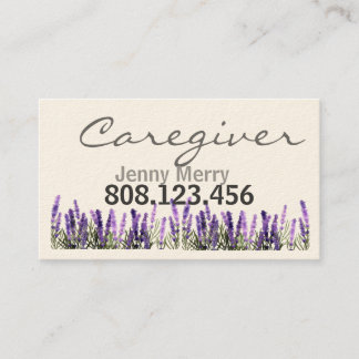 Lavender Comfort: Caregiver Business Cards
