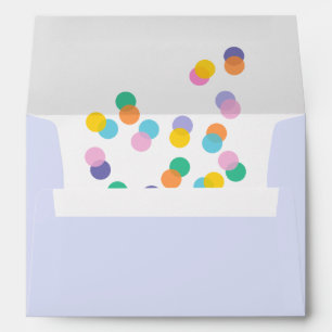 Lavender Confetti Return Address Envelope