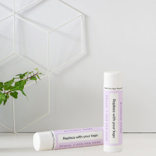 Lavender corporate business logo lip balm