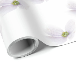 Lavender Cosmos flower on White  Wrapping Paper