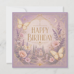 Lavender Cottage Birthday Dreamscape Card