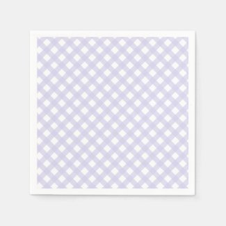 Lavender Country Style Gingham Pattern Napkins