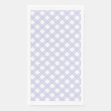 Lavender Country Style Gingham Pattern Napkins