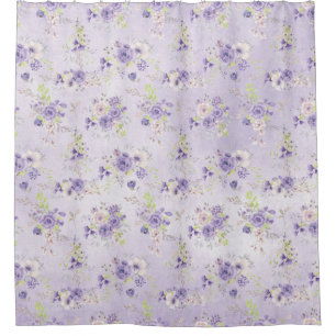 Lavender Countryside Roses Shower Curtain