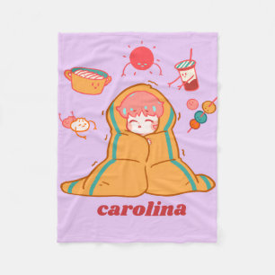 Lavender Cozy Blanket – personalised Custom Name 