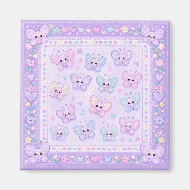 Lavender Cozy Critters Magnet (Front)