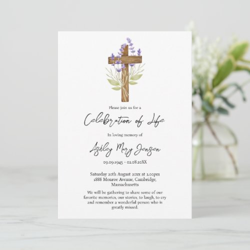 Lavender Cross Celebration of Life Funeral