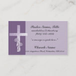 Lavender Cross Church Minister Business Card at Zazzle