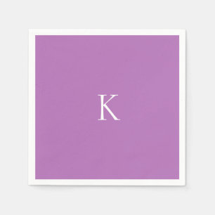 Lavender Custom Initial Cocktail  Napkins