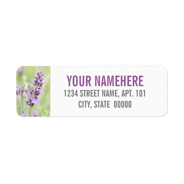 Lavender Custom Label (Front)