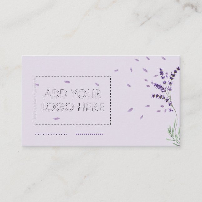 Lavender custom logo business card