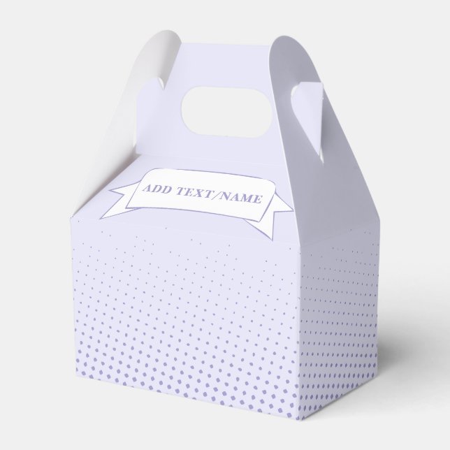 Lavender Custom Text Favor Boxes (Front Side)
