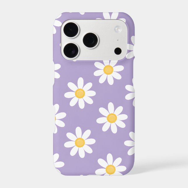 Lavender Daisy Pattern iPhone Case (Back)
