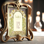 Lavender Daisy Table Numbers Vintage Art Nouveau<br><div class="desc">Art Nouveau Vintage wedding table numbers by Alphonse Mucha in a floral, romantic, and whimsical design. Victorian flourishes complement classic art deco fonts. Please enter your custom information, and you're done. If you wish to change the design further, click the blue "Customize It" button. Thank you so much for considering...</div>