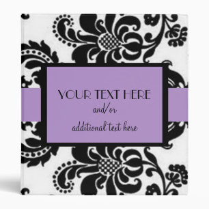 Lavender Damask Binder