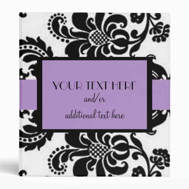 Lavender Damask Binder (Front)