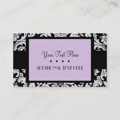 Lavender Damask Business Cards