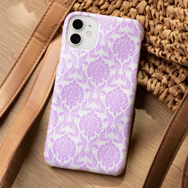 Lavender Damask Pattern Case-Mate iPhone Case (Creator Uploaded)