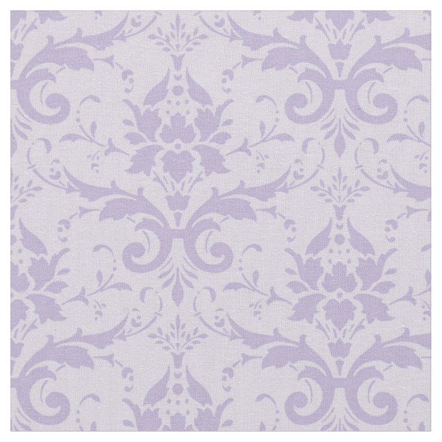 Lavender Damask Purple Floral Elegant Fabric (Close Up)