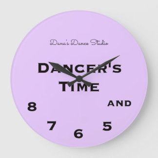 Lavender Dancer's Time 5, 6, 7 and 8 Novelty Large Clock