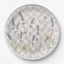 "Lavender & Dandelion Checkered" Purple