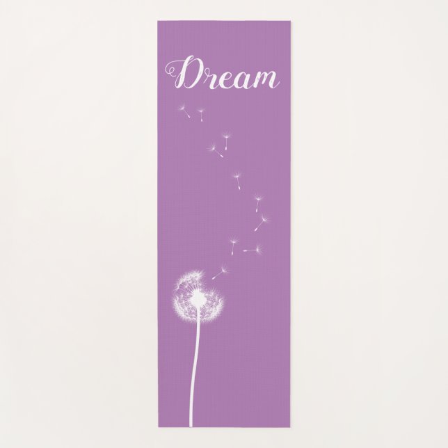 Lavender Dandelion Yoga Mat (Front)