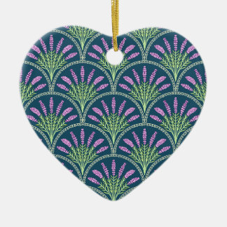 Lavender - Dark Background Ceramic Ornament