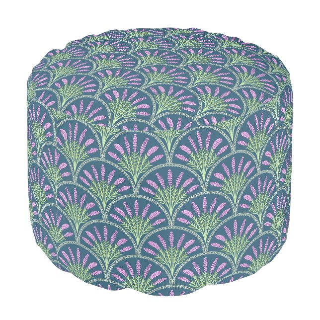 Lavender - Dark Background Pouf (Angled Back)