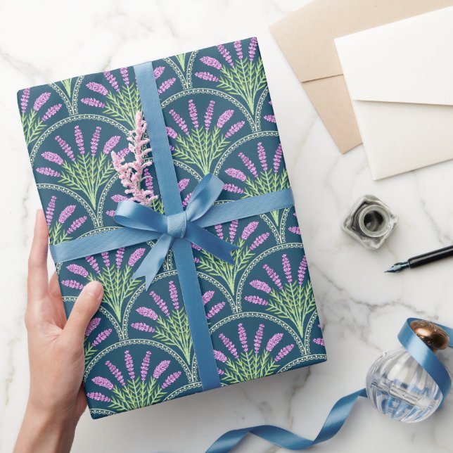 Lavender - Dark Background Wrapping Paper (Gifting)
