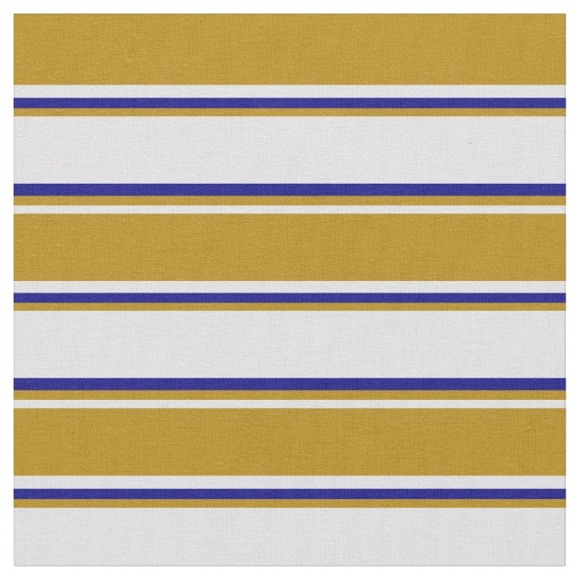 Lavender, Dark Goldenrod & Blue Lines Pattern Fabric (Close Up)