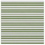 [ Thumbnail: Lavender & Dark Olive Green Colored Lines Fabric ]